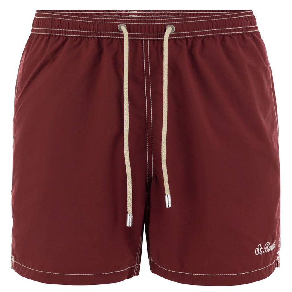 MC2 Saint Barth Red Polyester Swim Trunks for Men