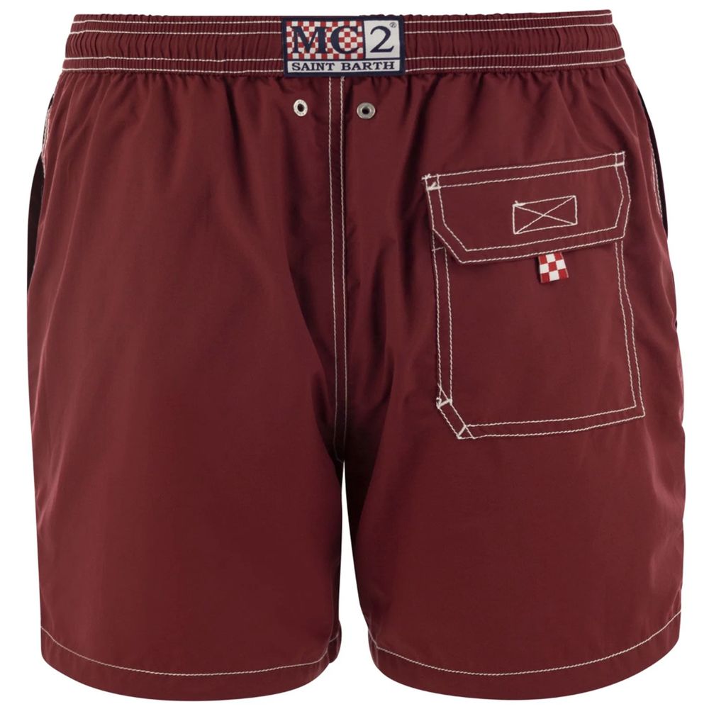 MC2 Saint Barth Red Polyester Swim Trunks for Men