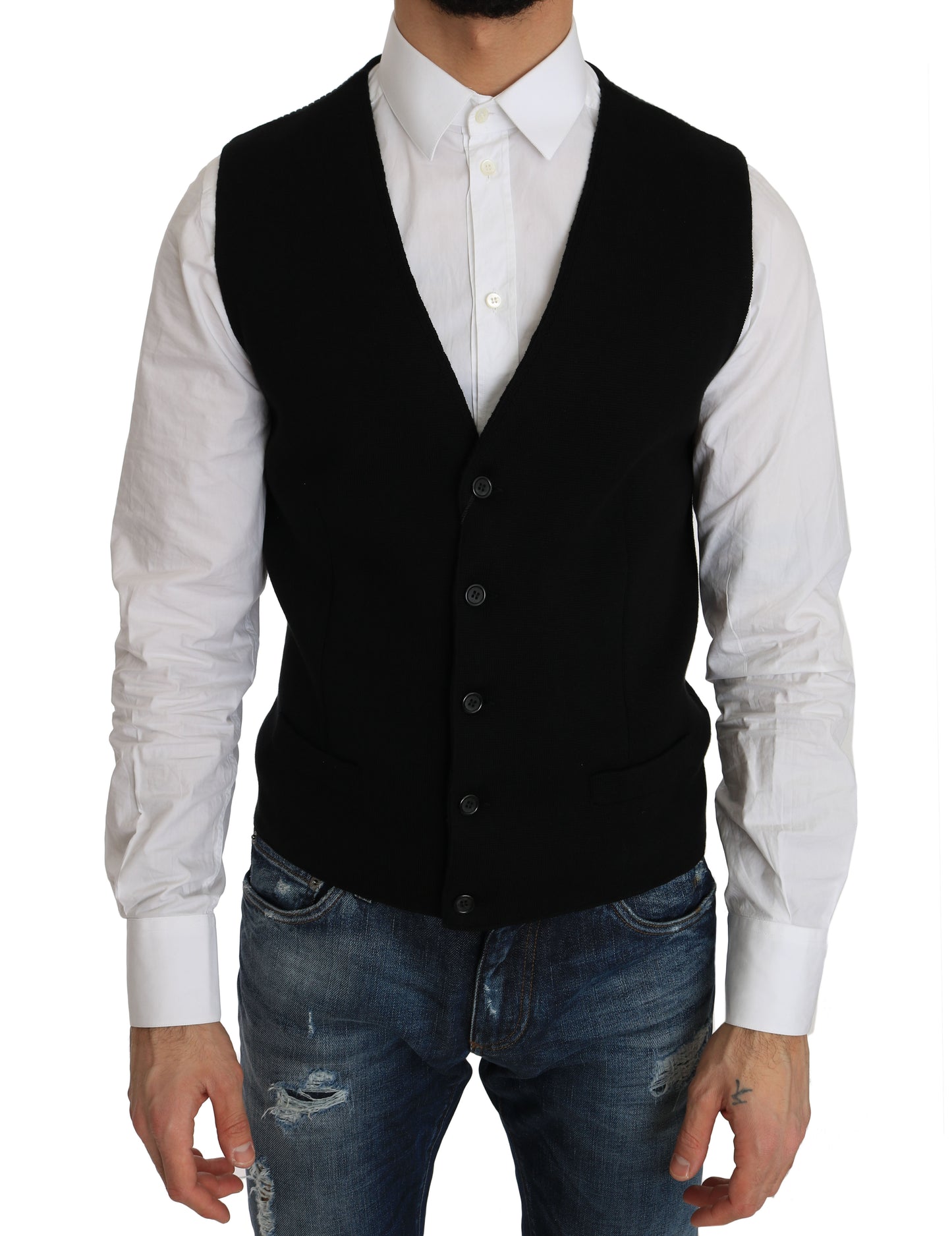 Dolce &amp; Gabbana Formal Cotton Vest in Black