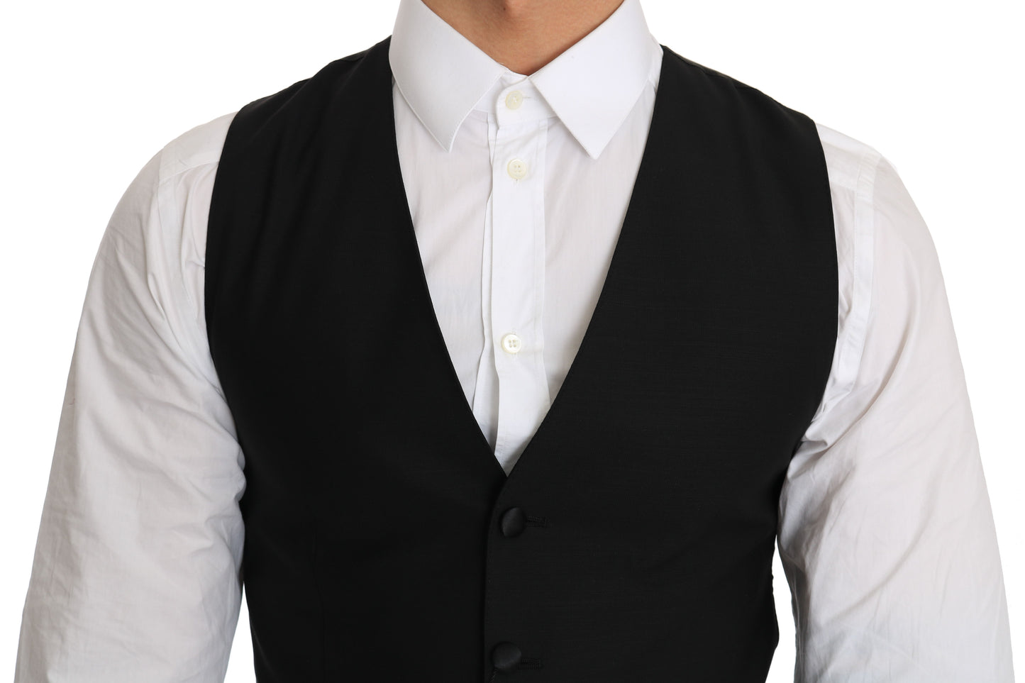 Dolce &amp; Gabbana Formal Wool Blend Vest in Black