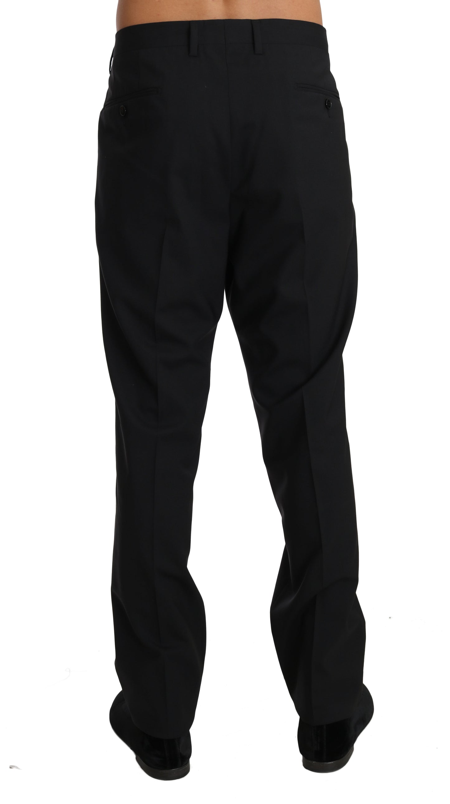 Dolce &amp; Gabbana Elegant Black Wool Dress Pants