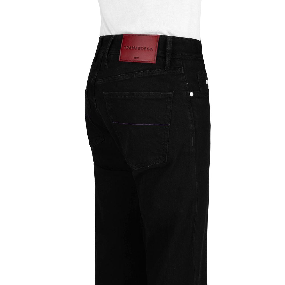 Tramarossa Black Cotton Jeans &amp; Pants