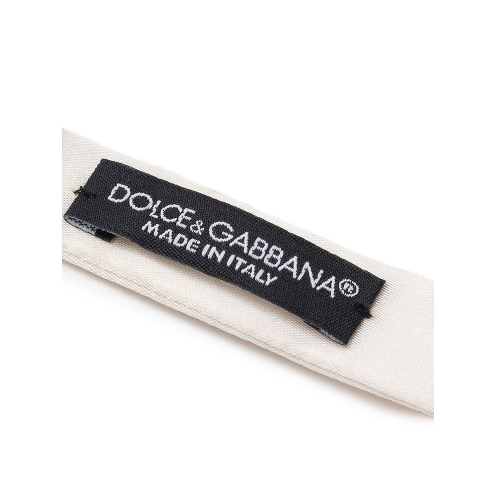 Dolce & Gabbana Weiße Seidenkrawatten & Schleifen