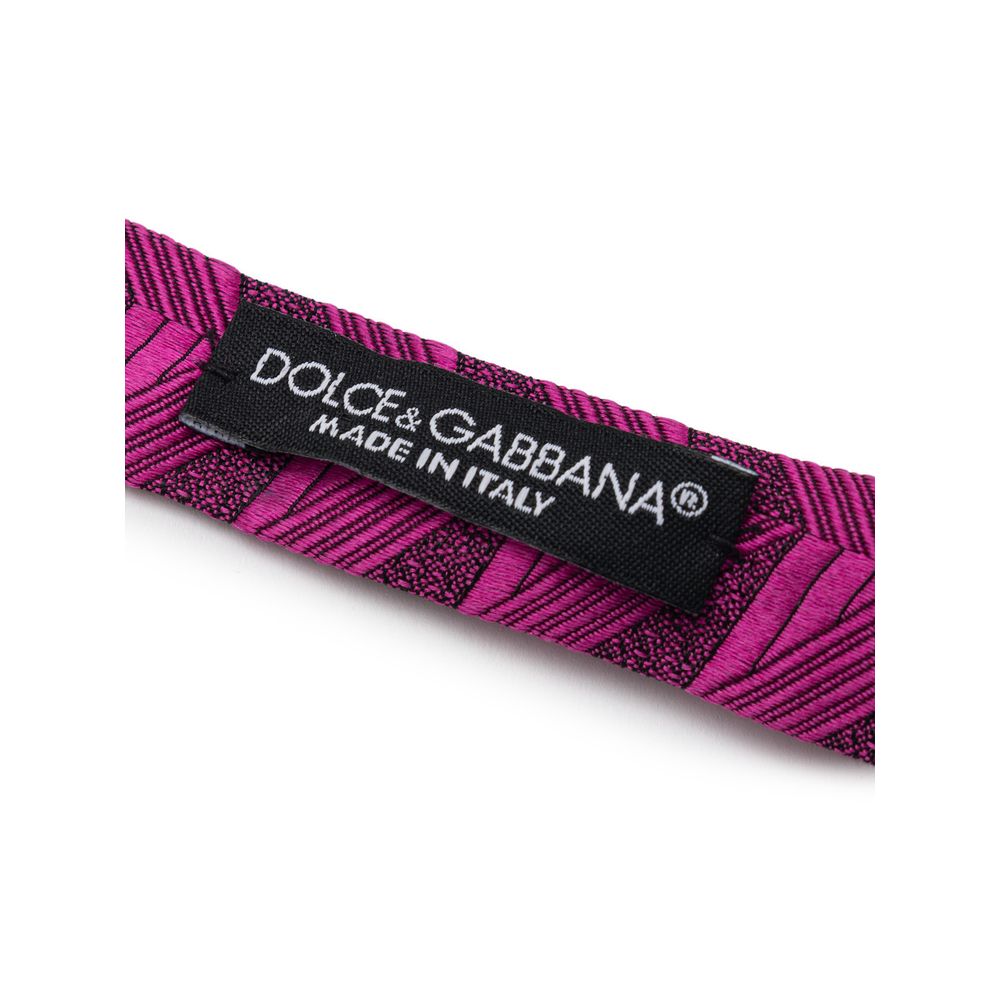 Dolce & Gabbana Fuchsia Seidenkrawatten & Schleifen