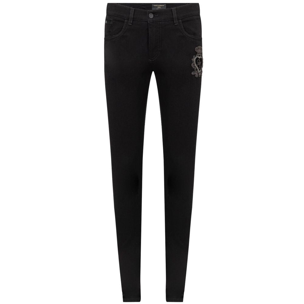 Dolce & Gabbana Schwarze Baumwolljeans & Hose