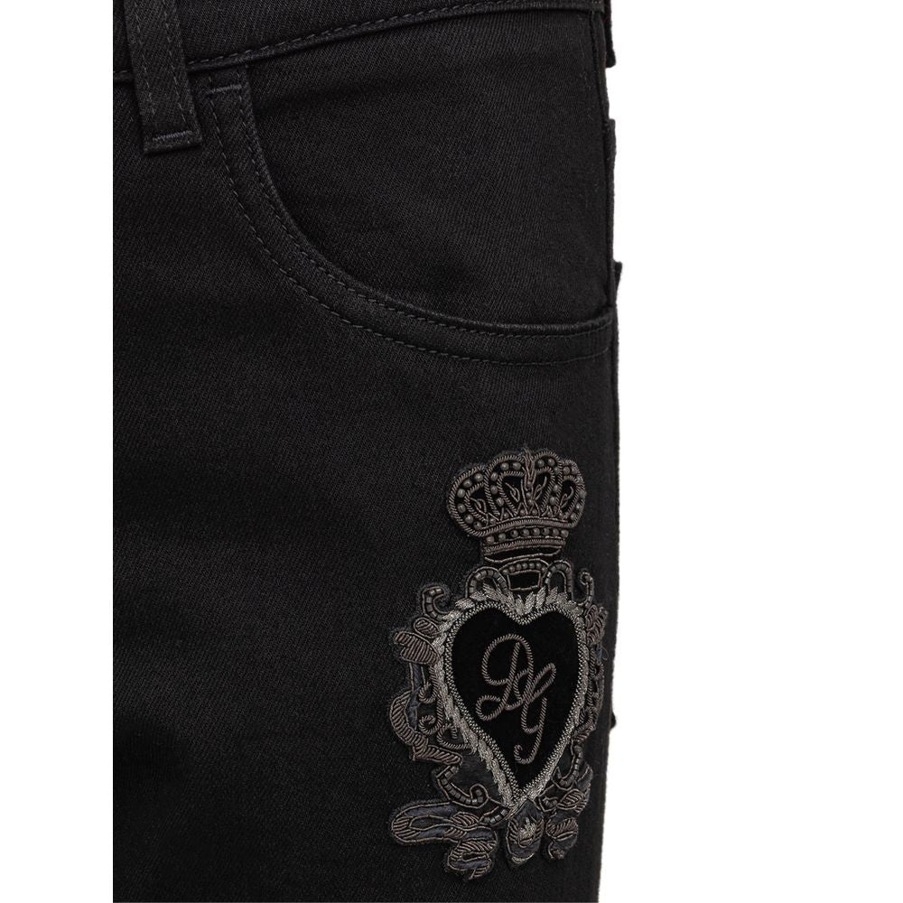 Dolce & Gabbana Schwarze Baumwolljeans & Hose