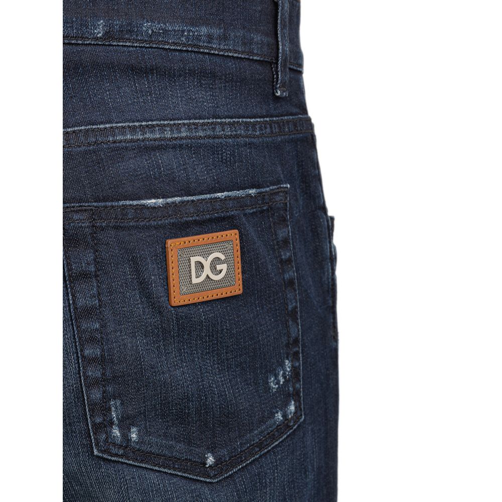 Dolce & Gabbana Blaue Baumwolljeans & Hose