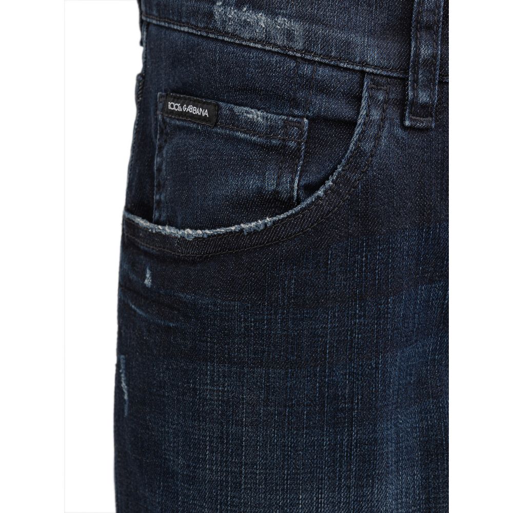 Dolce & Gabbana Blaue Baumwolljeans & Hose