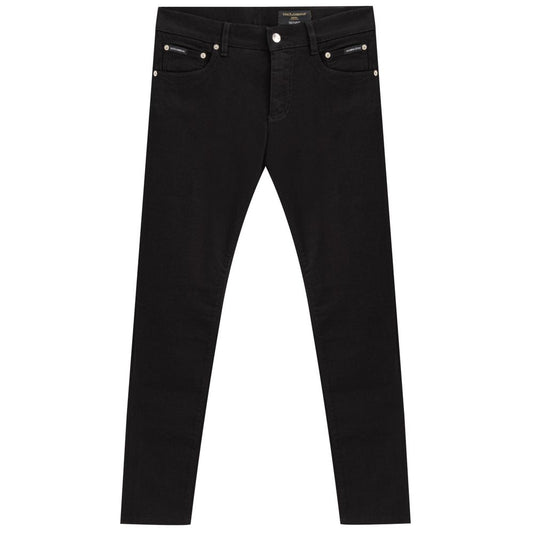 Dolce & Gabbana Schwarze Baumwolljeans & Hose