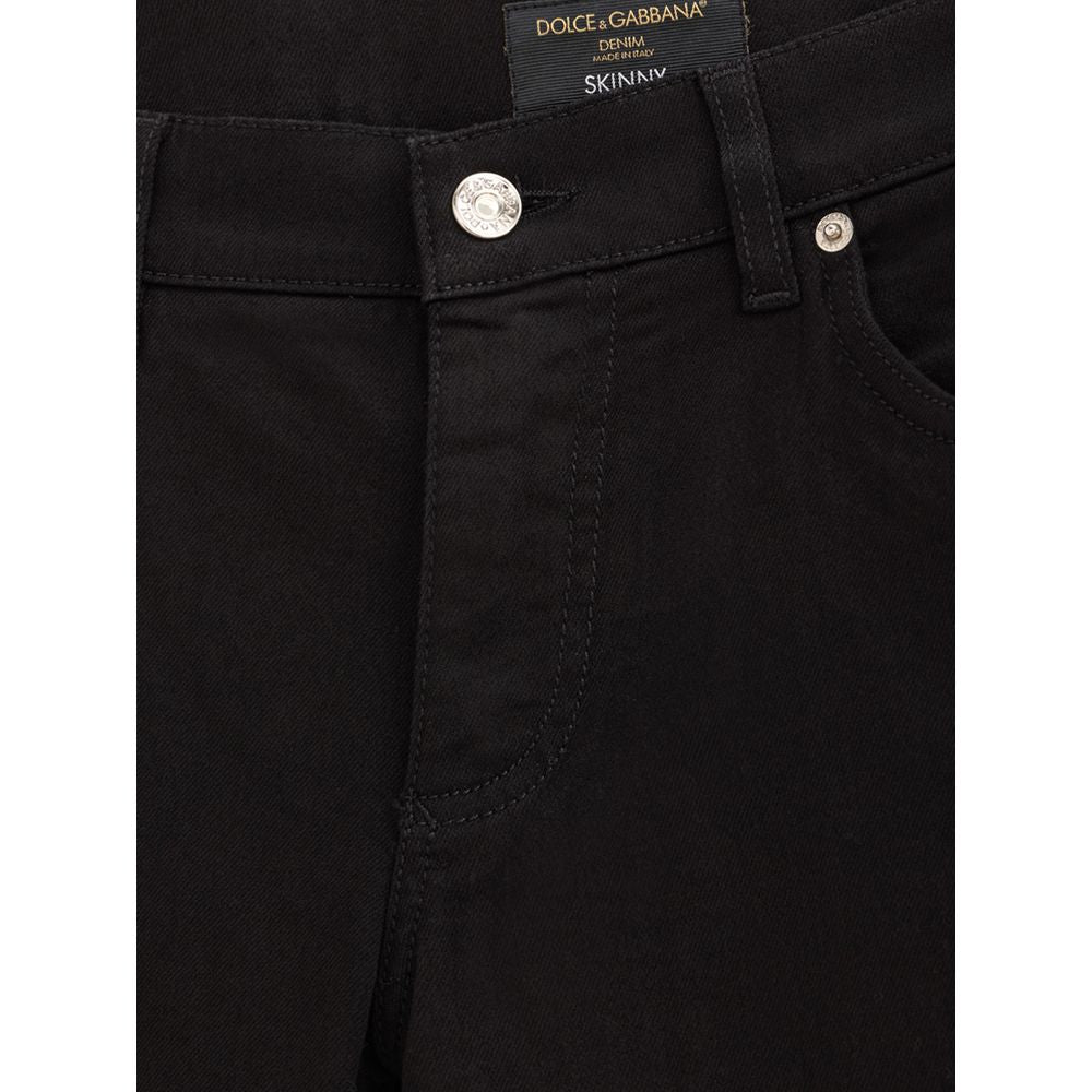 Dolce & Gabbana Schwarze Baumwolljeans & Hose