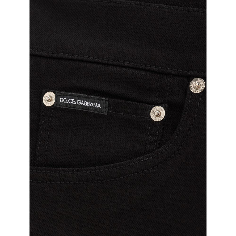 Dolce & Gabbana Schwarze Baumwolljeans & Hose