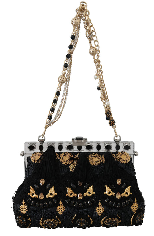 Dolce &amp; Gabbana Black Tassel Gold barokkikristalli-iltakytkin