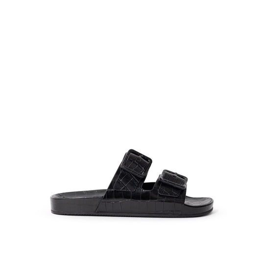 Balenciaga Schwarze Leder-Sandale