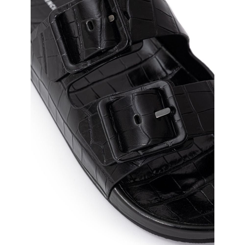 Balenciaga Schwarze Leder-Sandale