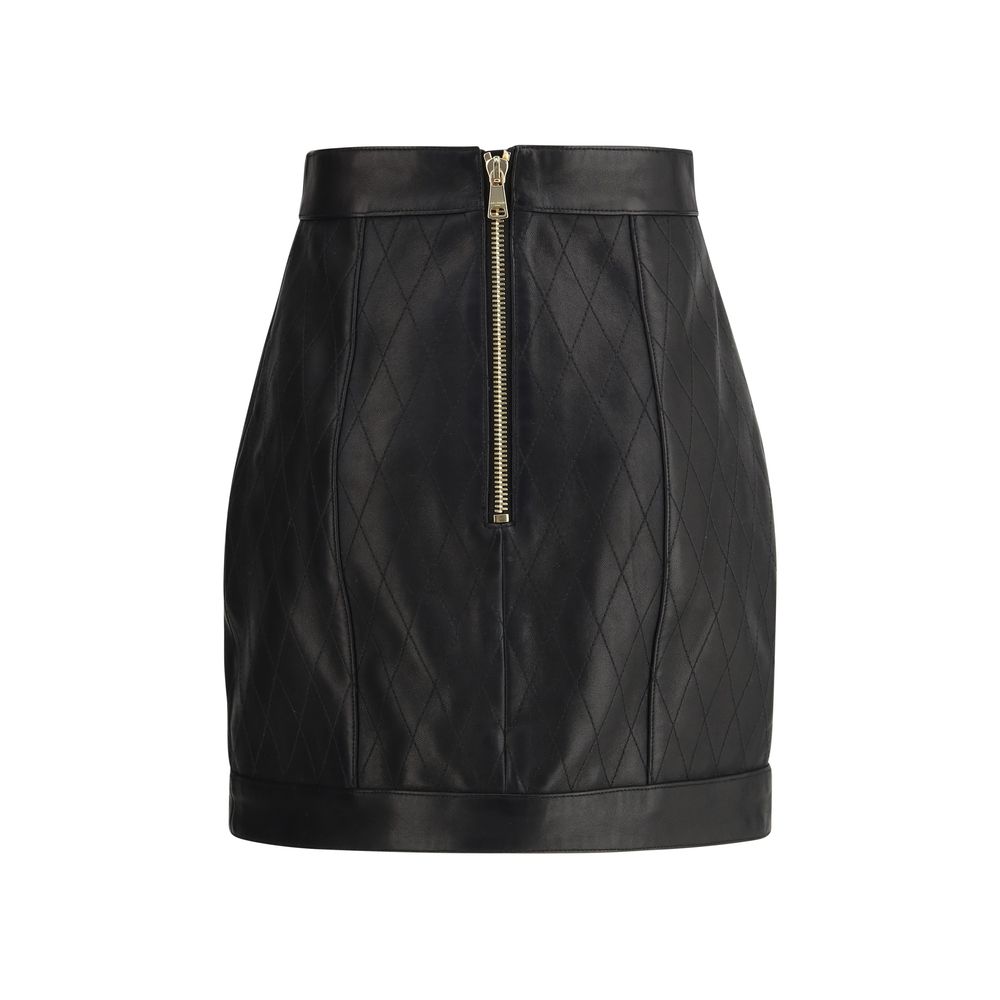 Balmain leather miniskirt