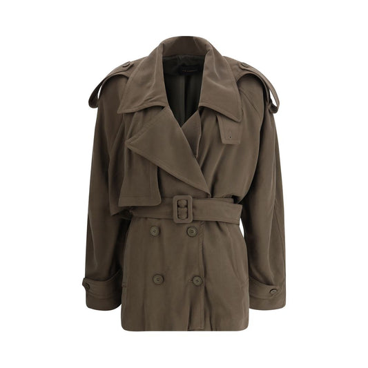 The Andamane Zweireihiger kurzer Trenchcoat