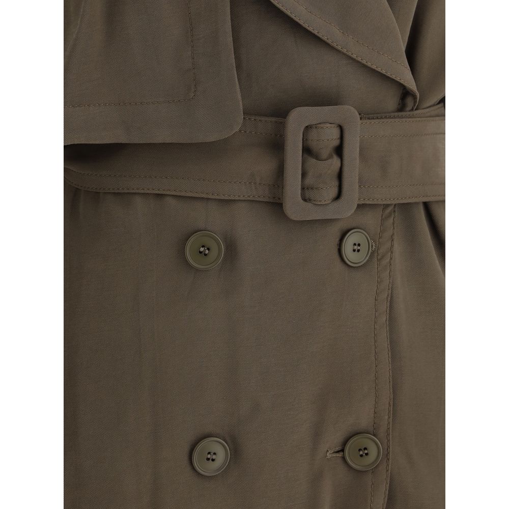 The Andamane Zweireihiger kurzer Trenchcoat