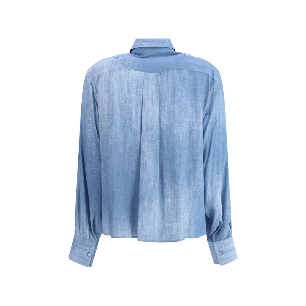 Ermanno Scervino Besticktes Denim-Shirt