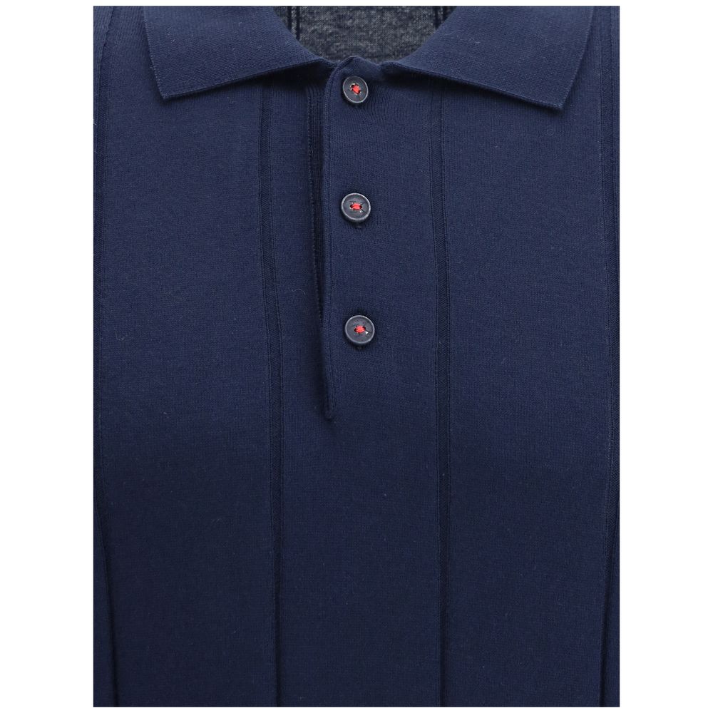 Kiton Geripptes Poloshirt