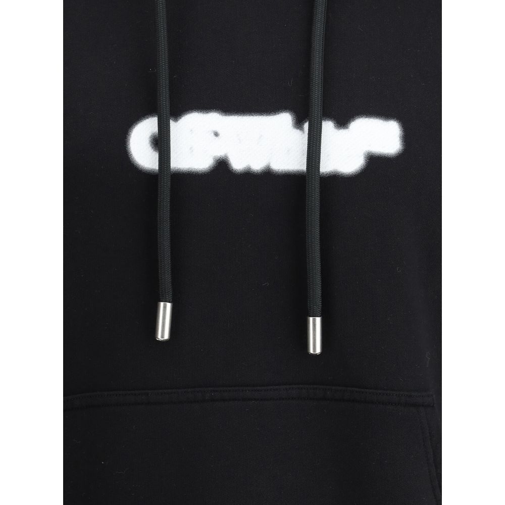 Off-White Hoodie with Spray Print