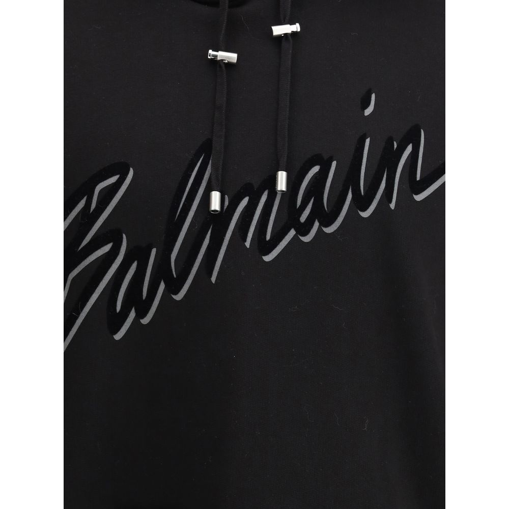 Balmain cotton logo hoodie