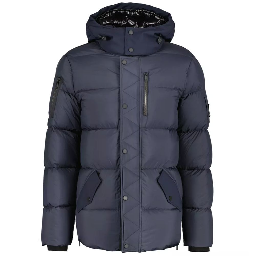 Moose Knuckles Blaue Nylonjacke