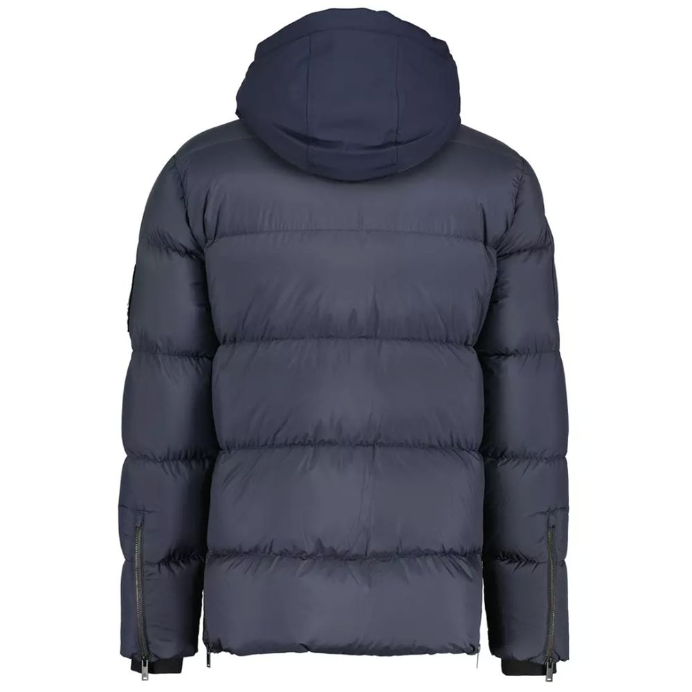 Moose Knuckles Blaue Nylonjacke