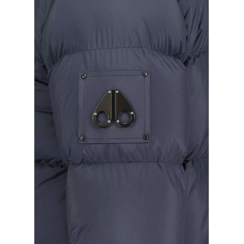 Moose Knuckles Blaue Nylonjacke