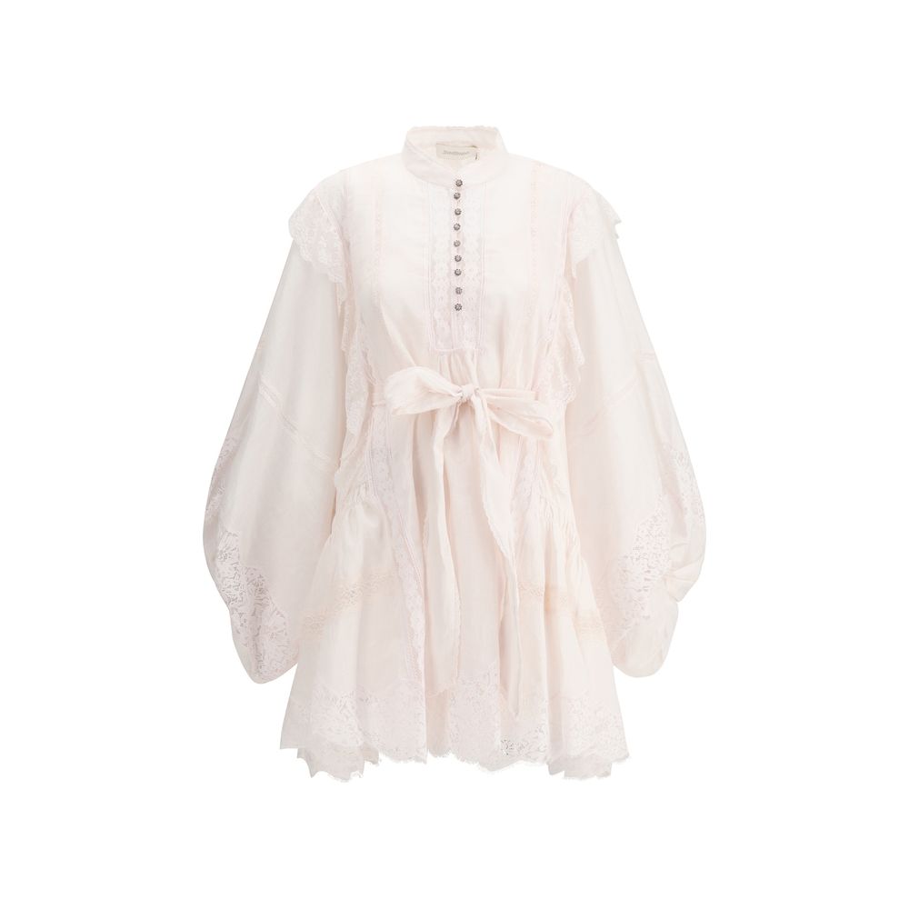 Zimmermann Mini Crush Billow Kleid aus Spitze