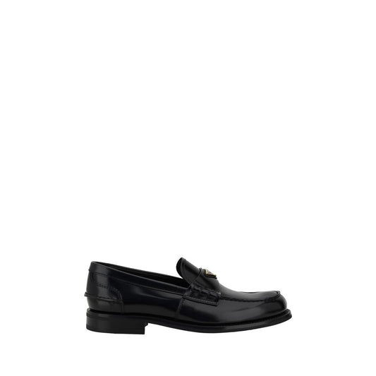 Prada Triangular Plaque Loafers