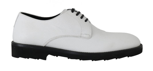 Dolce &amp; Gabbana Elegant White Formal Leather Shoes