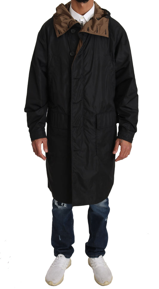 Dolce &amp; Gabbana Elegant raincoat with hood and reversible function