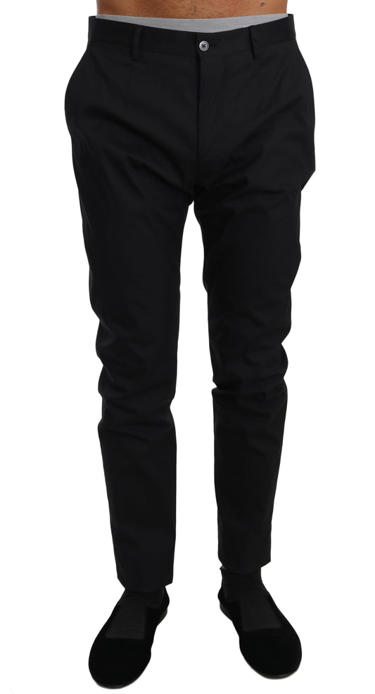 Dolce &amp; Gabbana Elegant black formal wool blend trousers