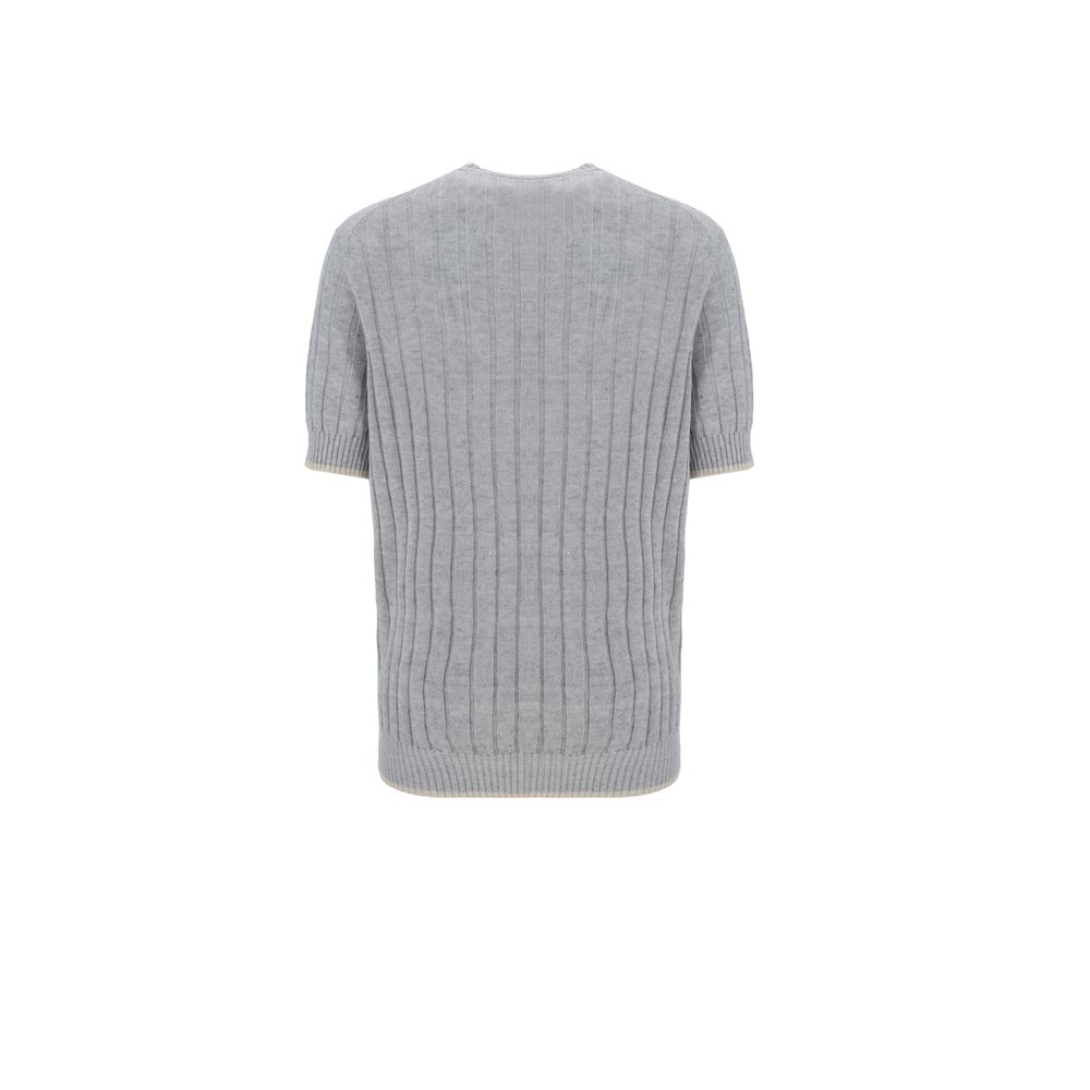 Brunello Cucinelli Geripptes T-Shirt