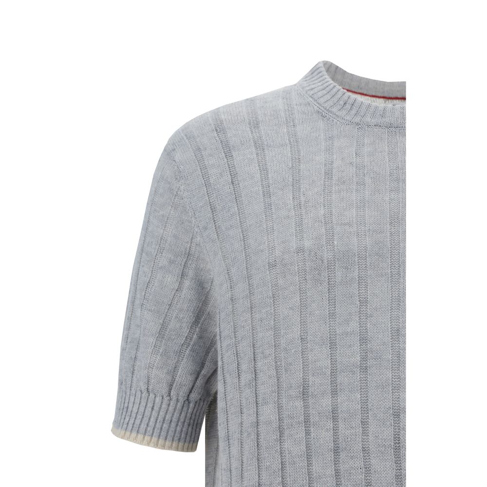 Brunello Cucinelli Geripptes T-Shirt