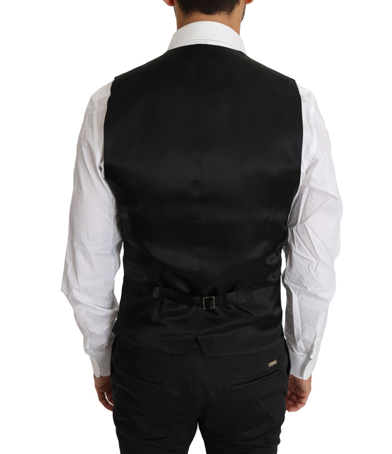 Dolce &amp; Gabbana Formal Wool and Silk Vest in Black