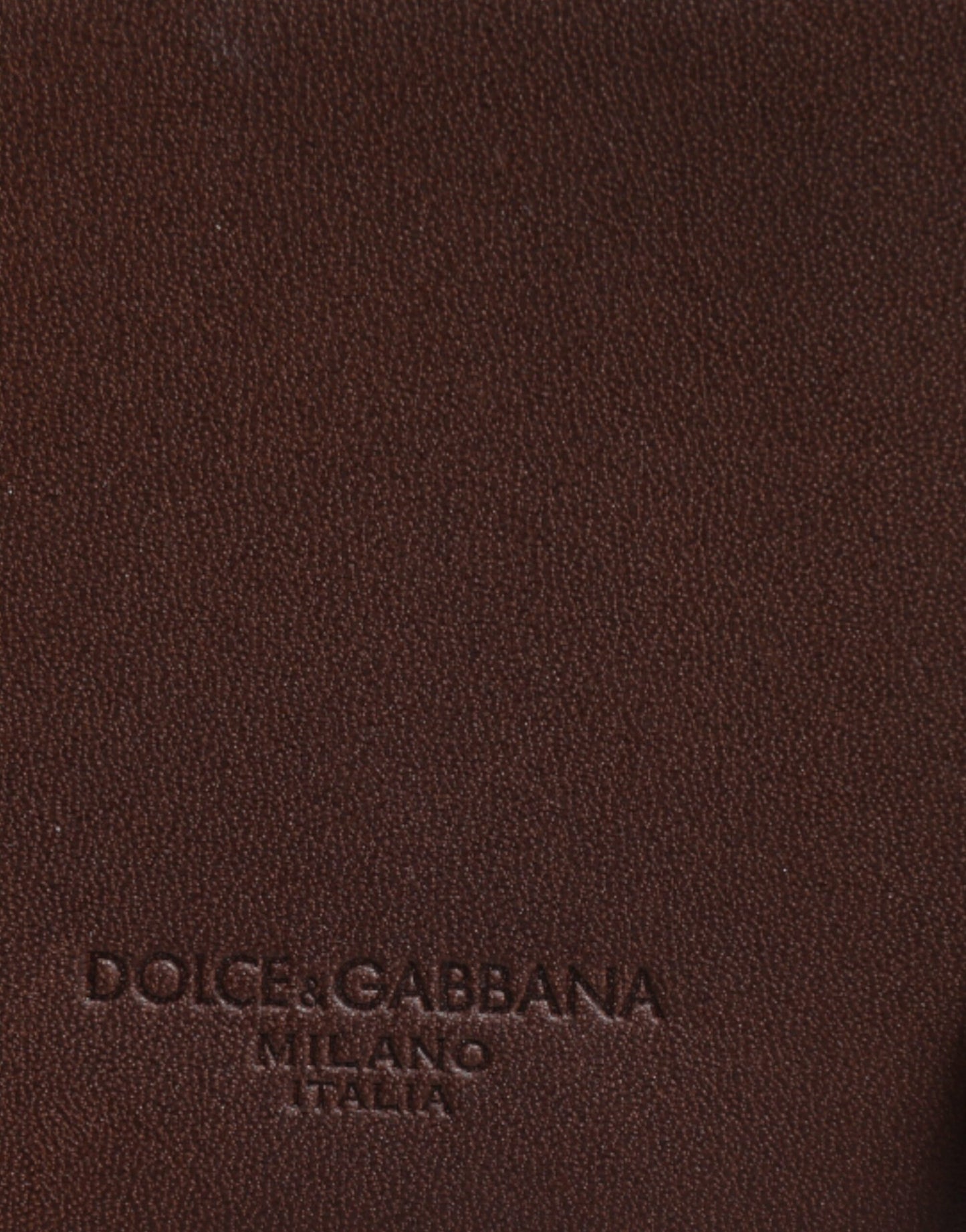 Dolce & Gabbana Braunes Leder Zip Logo Schlüsselanhänger Münzgeldbörse Schlüsselanhänger Geldbörse