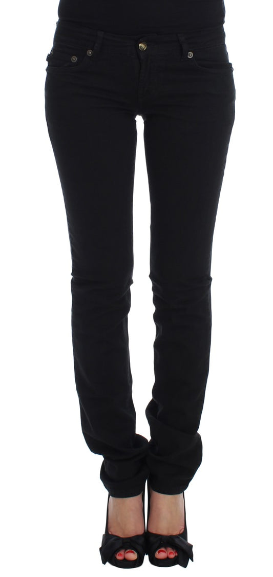 Cavalli Chic Slim Skinny Schwarze Jeans