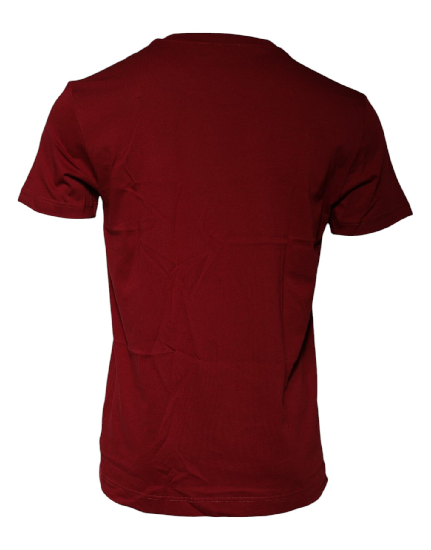 Dolce & Gabbana Maroon Logo Rundhalsausschnitt Kurzarm-T-Shirt