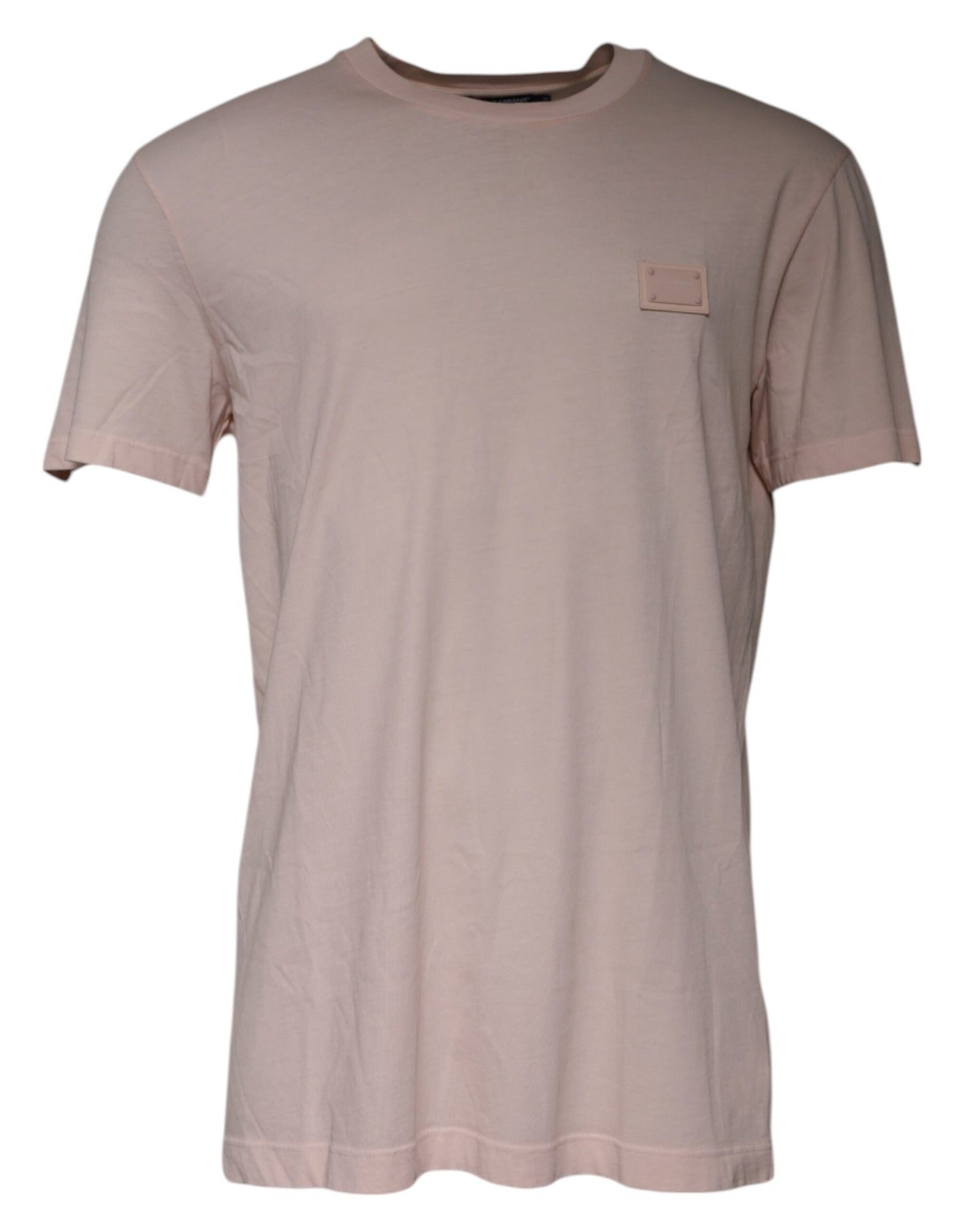 Dolce & Gabbana Beige Logo Rundhalsausschnitt Kurzarm-T-Shirt