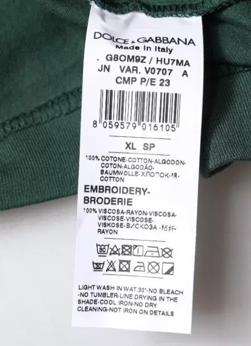 Dolce & Gabbana Grünes DG ärmelloses Tank-T-Shirt mit Rundhalsausschnitt