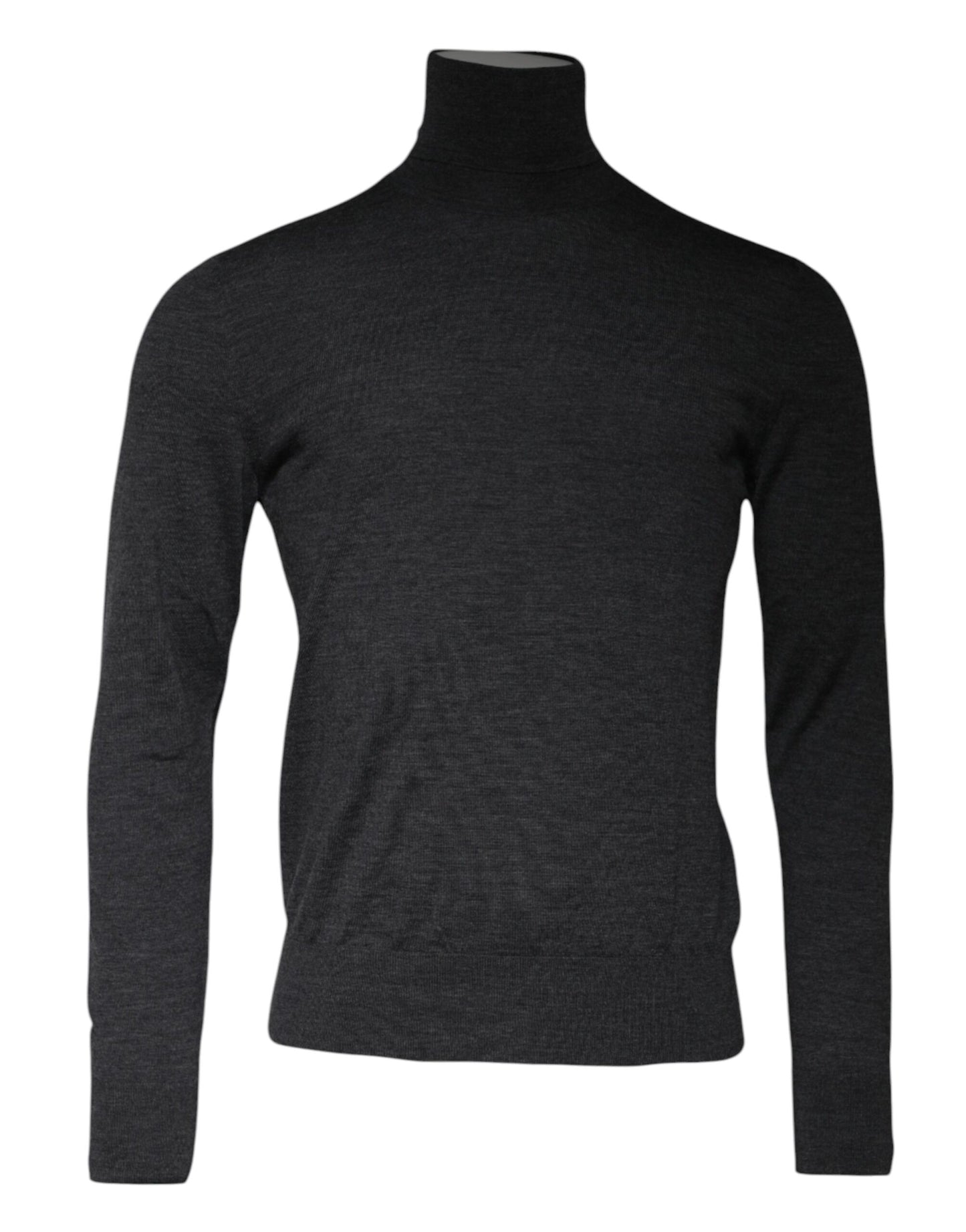 Dolce & Gabbana Grauer Wollstrick-Rollkragenpullover