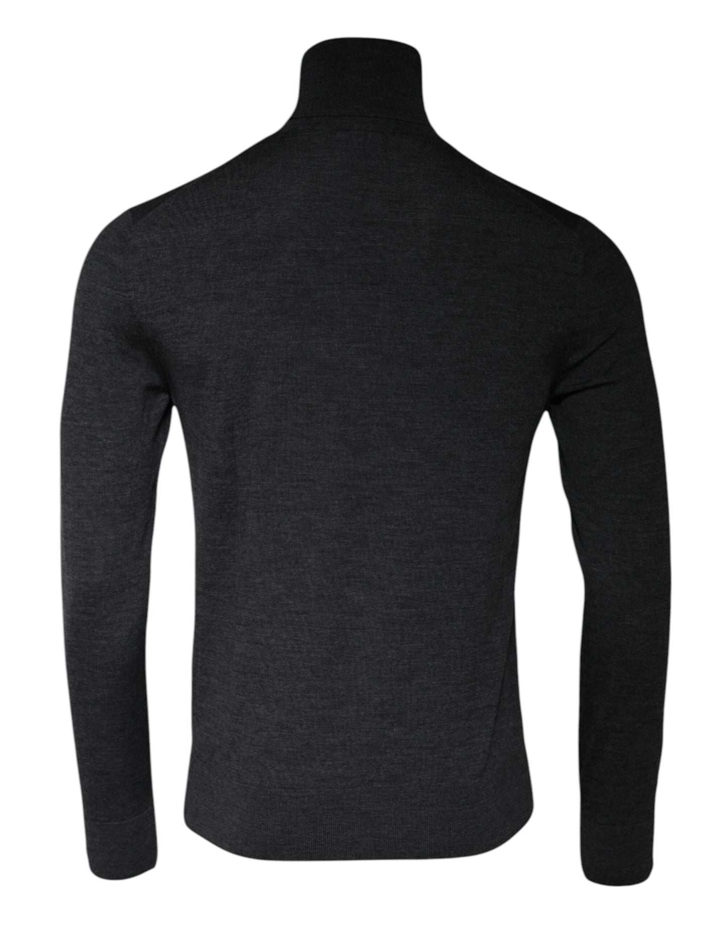 Dolce & Gabbana Grauer Wollstrick-Rollkragenpullover