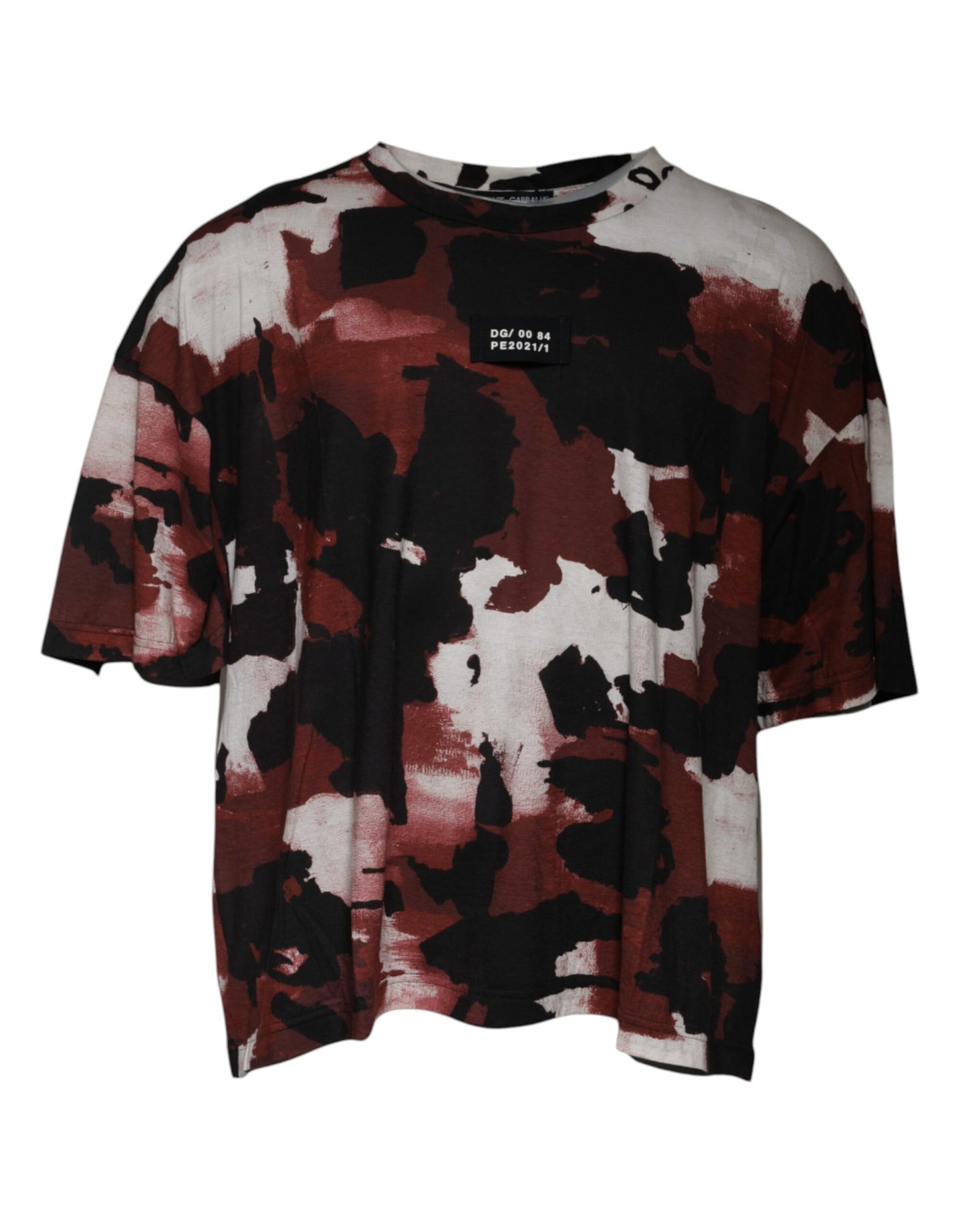 Dolce & Gabbana Multicolor Camouflage T-Shirt mit Rundhalsausschnitt