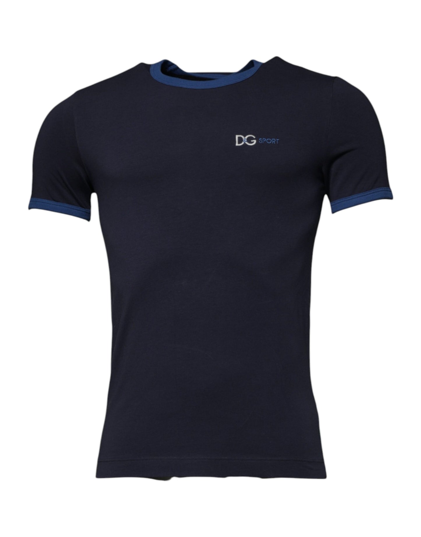 Dolce & Gabbana Blaues Baumwoll-T-Shirt mit Rundhalsausschnitt und Unterwäsche