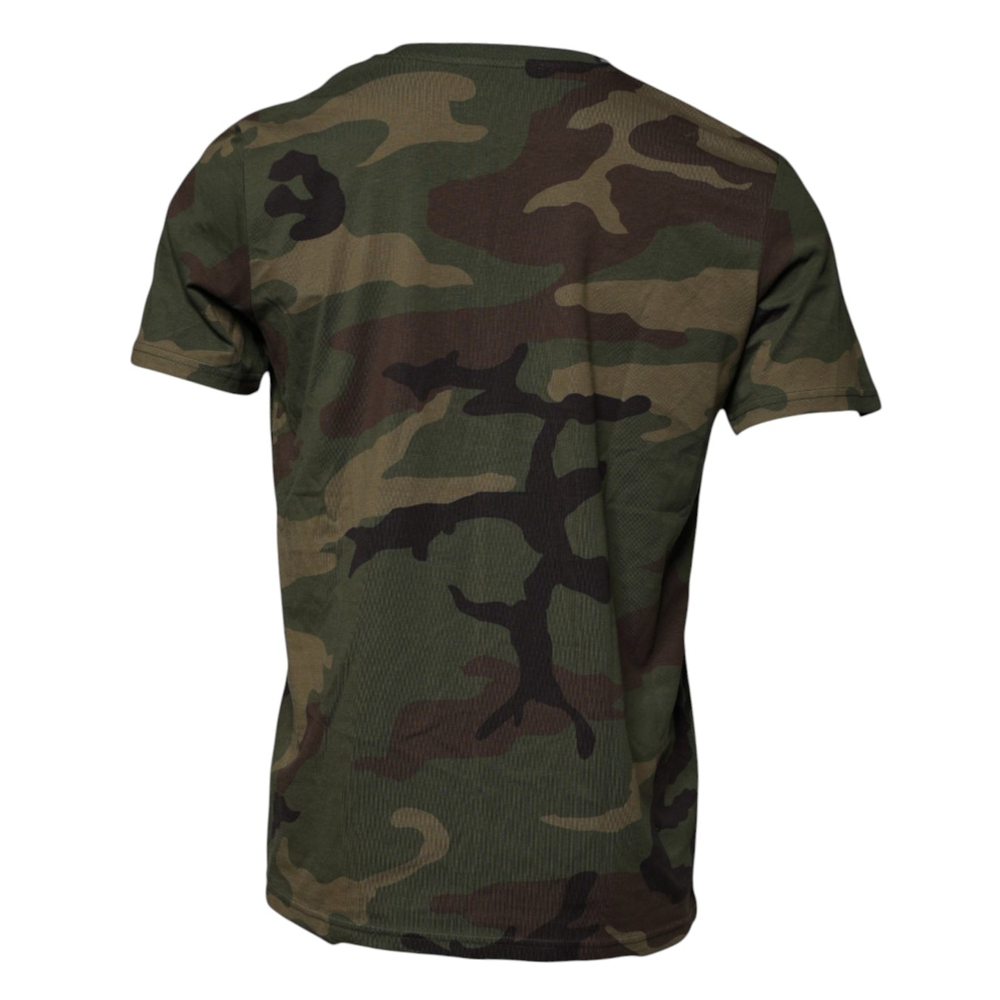 Dolce & Gabbana Multicolor Camouflage T-Shirt mit Rundhalsausschnitt aus Baumwolle