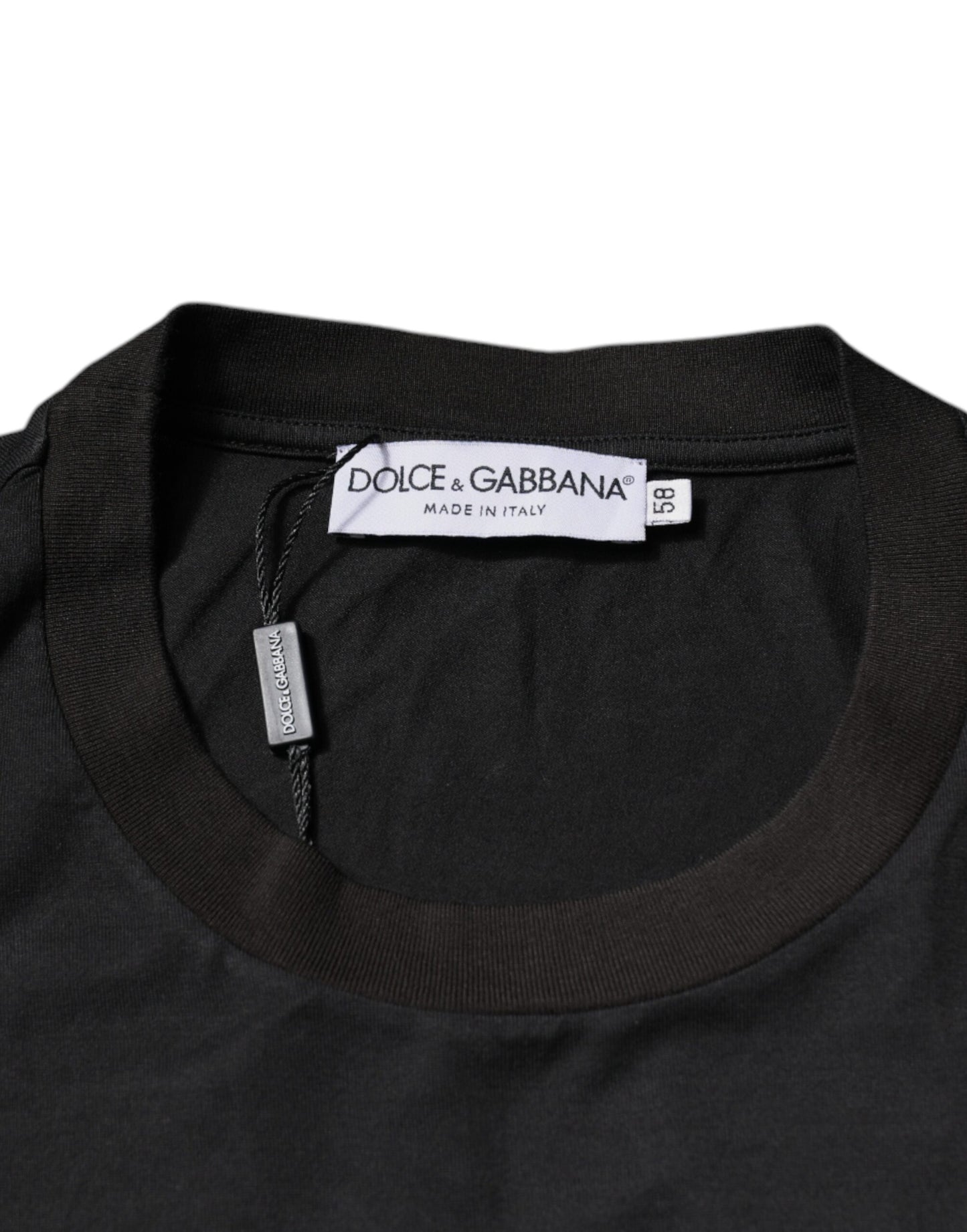 Dolce & Gabbana Schwarzes Logo T-Shirt mit Rundhalsausschnitt und kurzen Ärmeln