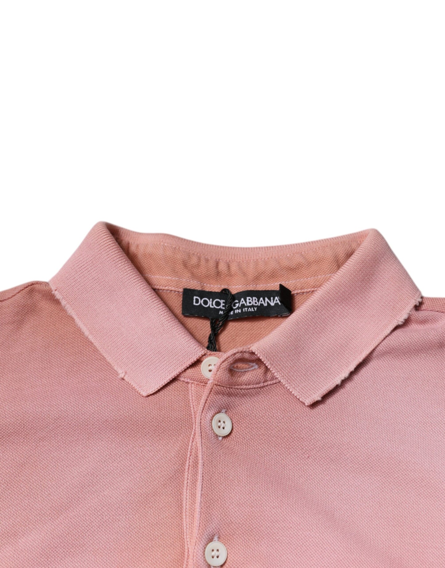 Dolce & Gabbana Kurzarm-Polo-T-Shirt mit Kragen und rosa Krone