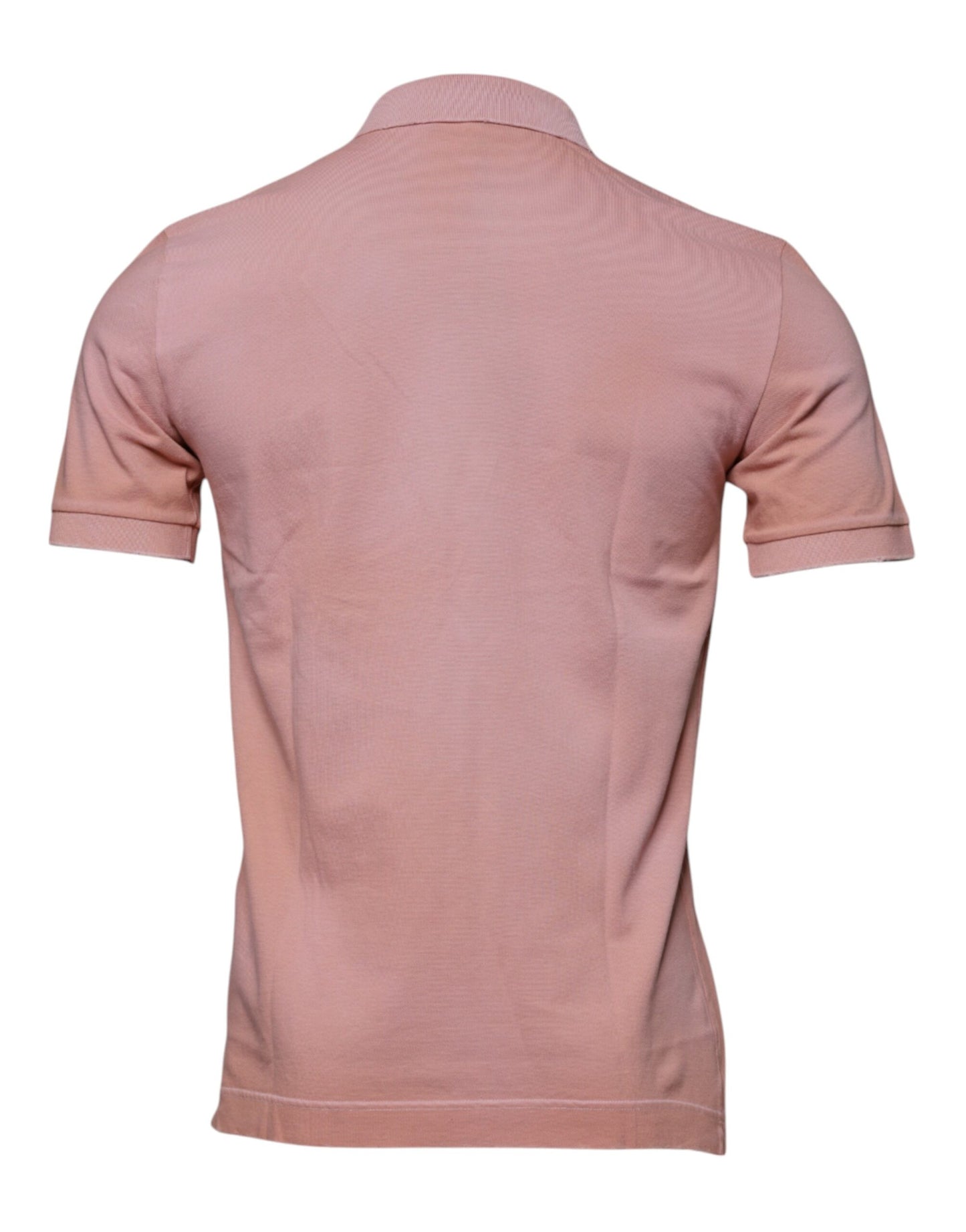 Dolce & Gabbana Kurzarm-Polo-T-Shirt mit Kragen und rosa Krone