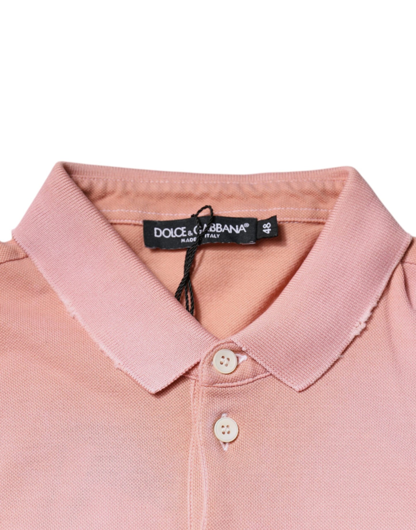 Dolce & Gabbana Kurzarm-Polo-T-Shirt mit Kragen und rosa Krone